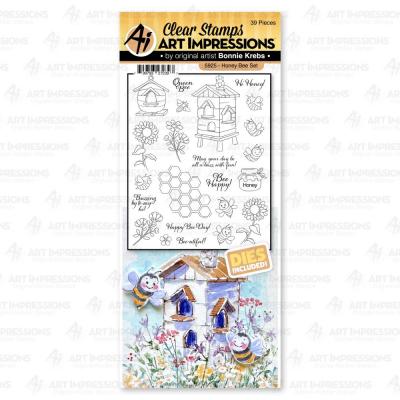 Art Impressions Clear Stamps und Outline-Stanzschablonen - Honey Bee